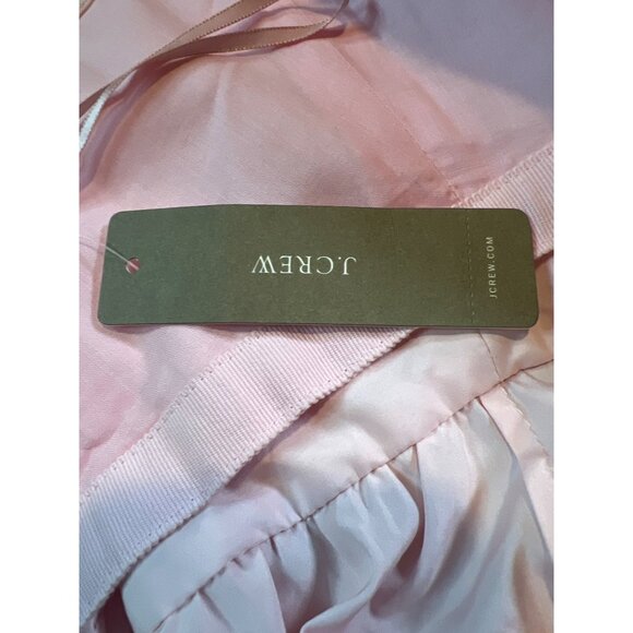 J. Crew Nadia Bridesmaid Pink Strapless Dress Size 2 100% Silk Bodice Lining NWT - Picture 10 of 14